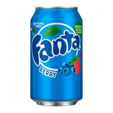 Fanta Berry Soda 355ml (12 fl.oz) (2 x 12 Case) (Box of 24)