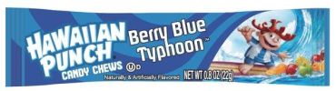 Hawaiian Punch Chews Bar Berry Blue Typhoon 22g (0.8oz) (Box of 36)