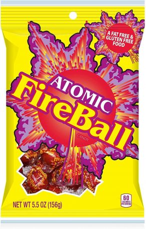 Atomic Fireballs Original Peg Bag 156g (5.5oz) (Box of 12)