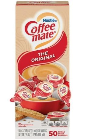 Coffee Mate Liquid Creamer Original Single Serve 50 Portions 10.6ml (0.375oz) (Case of 4) BBE 29 JUN 2024
