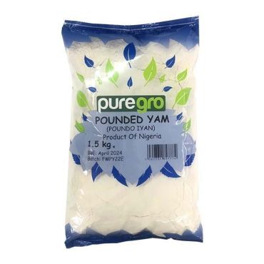 Puregro Pounded Yam 1.5kg  £3.99 PMP (Box of 6)