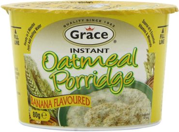 Grace Instant Porridge Banana Oats 80g (Box of 12)