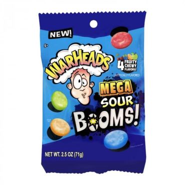 Warheads Sour Boom Fruit Chews 71g (2.5oz) (Box of 12)