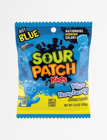 Sour Patch Kids Blue Raspberry Peg Bag 102g (3.6oz) (Box of 12)