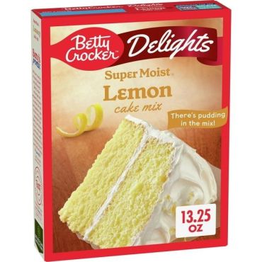 Betty Crocker Delights Super Moist Lemon Cake Mix 376g (13.25oz) (Box of 12)