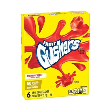 Betty Crocker Fruit Gushers Strawberry Splash 136g (4.8 oz) (Box of 10)