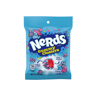 Nerds Gummy Clusters Very Berry Value Peg Bag 85g (3oz) (Box of 12)