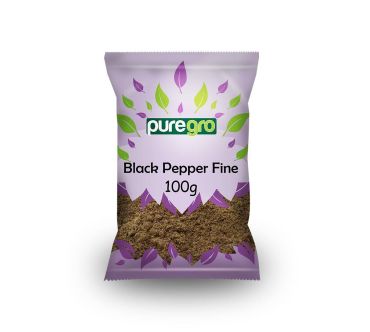 Puregro Black Pepper Fine 100g  PM £1.39 (Box of 10)