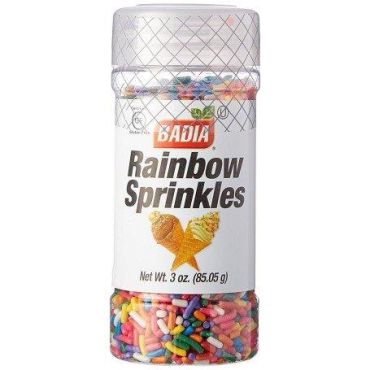 Badia Rainbow Sprinkles 85g (3oz) (Box of 8)