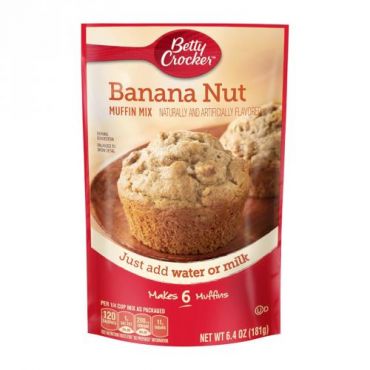 Betty Crocker Banana Nut Muffin Mix 184g (6.5oz) (Box of 9)