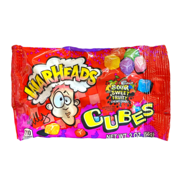 Warheads Sour Chewy Cubes 56g (2oz) (Box of 15) BBE 4 SEP 2024