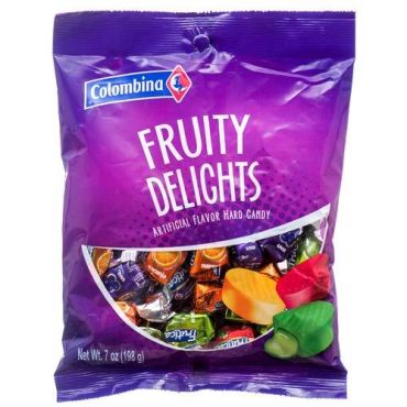 Colombina Fruity Delights Peg Bag 198g (7oz) (Box of 12)