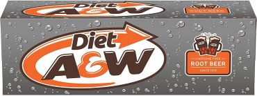 A&W Diet Root Beer 355ml (12 fl.oz) (Box of 12) BBE 30 JUN 2024