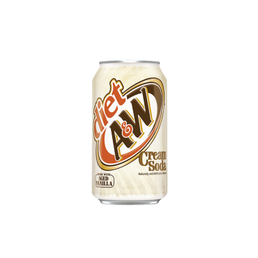 A&W Diet Cream Soda 355ml (12 fl.oz) (2 x 12 Cases) (Box of 24)