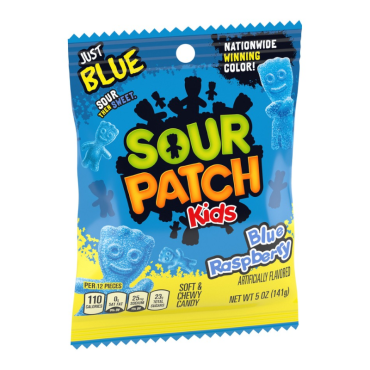 Sour Patch Kids Blue Raspberry 142g (5oz) (Box of 12)