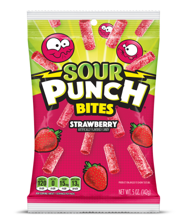 Sour Punch Strawberry Bites 141g (5oz) (Box of 12)