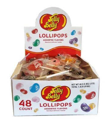 Adams & Brooks Jelly Belly Lollypops 48ct (Box of 6)
