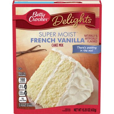 Betty Crocker Super Moist French Vanilla Cake Mix 432g (15.25oz) (Box of 12)