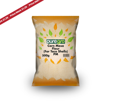 Puregro Corn Masa Flour 500g PM £1.29 (Box of 10) (Grade 25) (For Taco Shells)