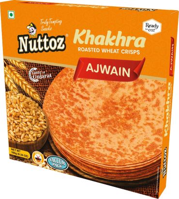 Nuttoz Ajwain Khakhra 180g (Case of 6)