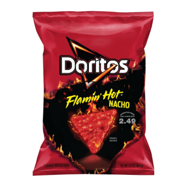 Doritos Flamin Hot Nacho Tortilla Chips 92g (3.25oz) (Box of 18)