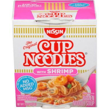 Nissin Cup Noodles Shrimp 64g (2.25oz) (Box of 24)