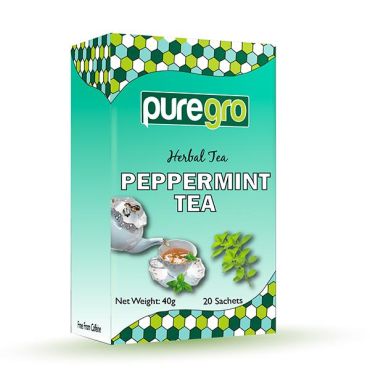 Puregro Peppermint Tea 40g (20 Tea Bags) (Box of 6)
