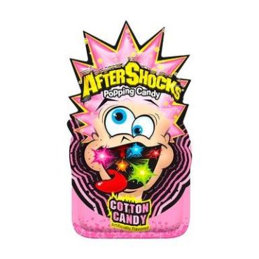 Aftershocks Popping Candy Pouch Cotton Candy 9g (0.33oz) (Box of 24)