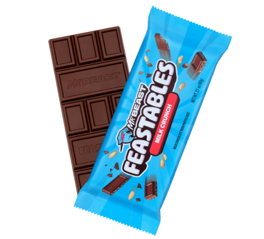 MrBeast Feastables Milk Crunch (Milk Chocolate with Puffed Rice) 60g (Box of 10)