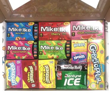 Picaboxx American Candy Selection Gift Box ★ 14 Products Value Pack | American Candy Hamper | Sweet Gift Box with Display Window (Box of 6)