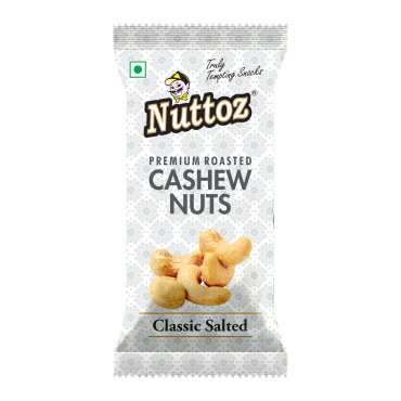 Nuttoz Salted Roasted Cashews Nuts 80g (Case of 10)