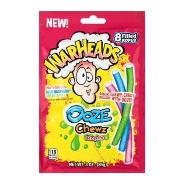 Warheads Ooze Chewz Ropes 85g (3oz) (Box of 12)