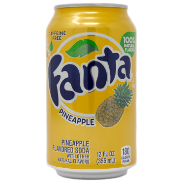 Fanta Pineapple Soda 355ml (12 fl.oz) (2 x 12 Case) (Box of 24)