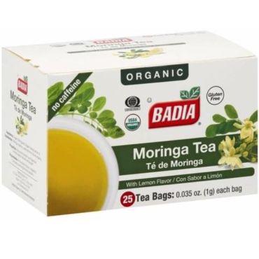 Badia Organic Moringa With Lemon Tea 25 Bags 1.4g (0.049oz) (Box of 10)