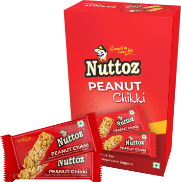 Nuttoz Chikki Peanut Bar 32g (Box of 20)