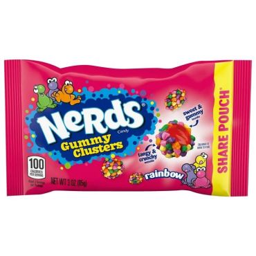 Nerds Gummy Clusters  Rainbow Share Pack 85g (3oz) (Box of 12)