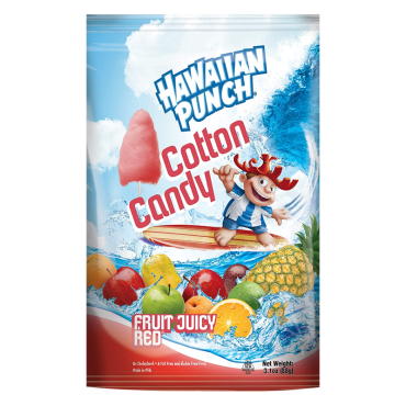 Taste of Nature Hawaiian Punch Cotton Candy 88g (3.1oz) (Box of 12) BBE 19 AUG 2024
