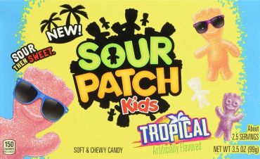 Sour Patch Kids Tropical Theater Box 99.2g (3.5oz) (Box of 12) BBE 15 MAY 2024