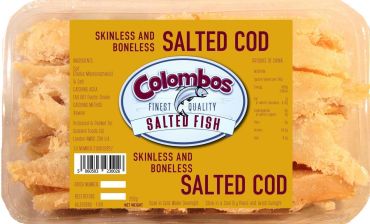 Colombos Finest Quality Cod Skinless & Boneless Salted Fish 250g (Box of 10)
