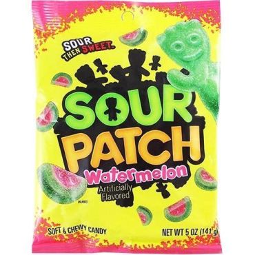 Sour Patch Kids Watermelon Soft & Chewy Candy 141g (5oz) (Box of 12) BBE 9 FEB 2024