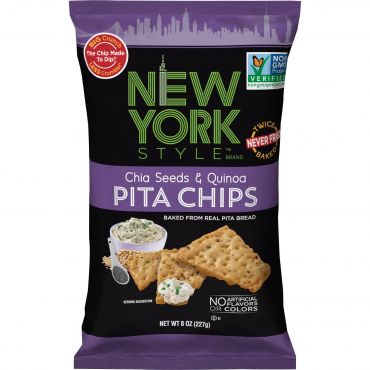 New York Style Chia & Quinoa Pita Chips 226g (8oz) (Box of 12)