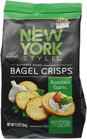 New York Style Garlic Bagel Crisps 204g (7.2oz) (Box of 12)