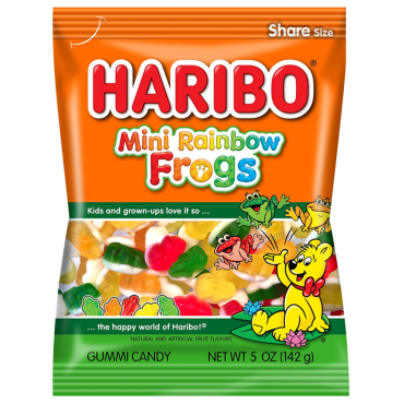 Haribo Mini Rainbow Frogs 142g (5oz) (Box of 12)