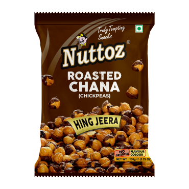 Nuttoz Hing Jeera Roasted Chana 150g (5.29oz)  (Box of 8)