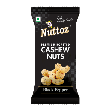 Nuttoz Black Pepper Roasted Cashews Nuts 30g (Case of 10)