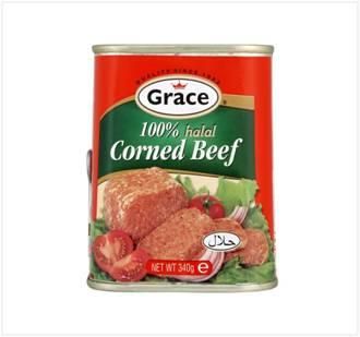 Grace 100% Halal Corned Beef 340g (Box of 6)