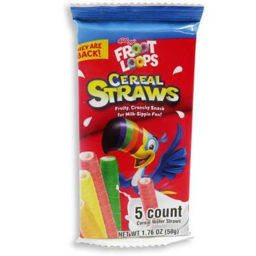 Kellogg's Froot Loops Cereal Straws 50g (1.76oz) (Pack of 24)