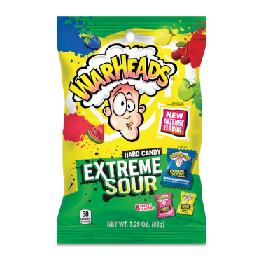 Warheads Extreme Sour Hard Candy 92g (3.25oz) (Box of 12)