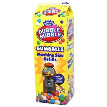 Dubble Bubble Assorted Gumballs Refill Carton 567g (20oz) (Box of 24)