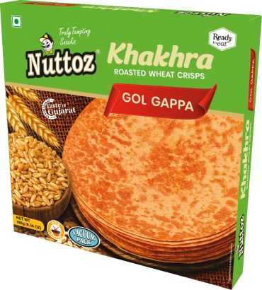 Nuttoz Gol Gappa Khakhra 180g (Case of 24)